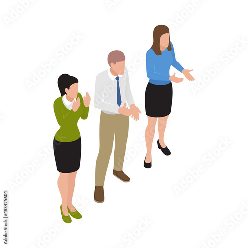 Winners Applause Isometric Composition