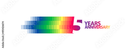 5 years anniversary vector logo, icon. Graphic design element