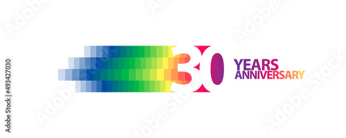 30 years anniversary vector logo, icon. Graphic design element