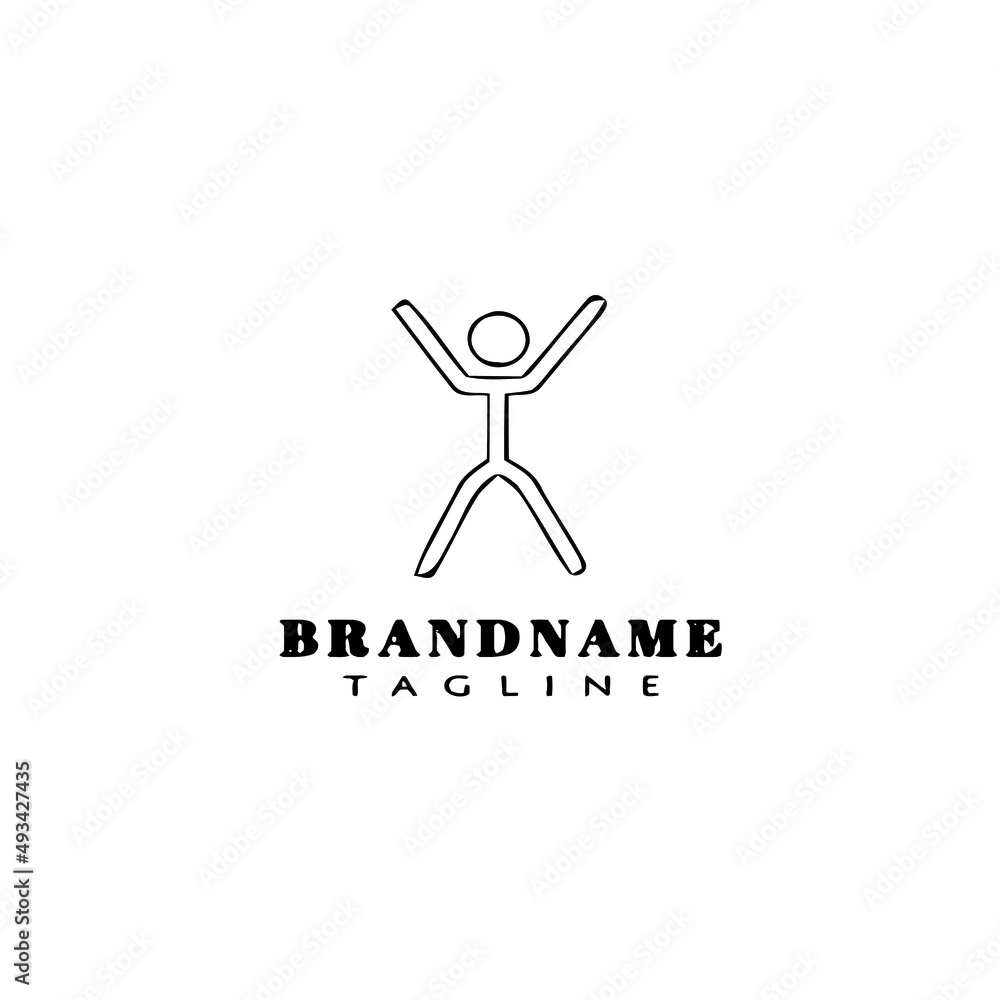 gymnastic logo cartoon icon design template black isolated vector illustration gymnastic logo cartoon icon design template black isolated vector illustration