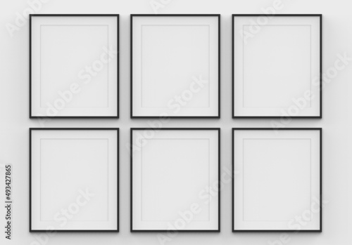 Frame mockup Vertical set of 6 frames.