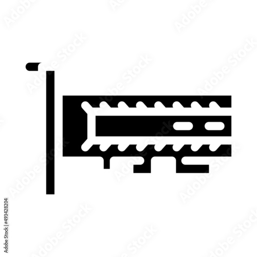 ssd computer disk glyph icon vector. ssd computer disk sign. isolated contour symbol black illustration