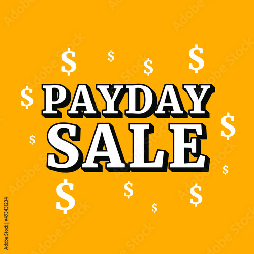 Payday Sale Income Business Employee Salary Day Web Banner Template Design Vector