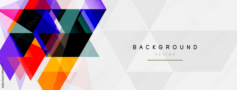 Mosaic triangles geometric background. Techno or business concept, pattern for wallpaper, banner, background, landing page Mosaic triangles geometric background. Techno or business concept, pattern for wallpaper, banner, background, landing page