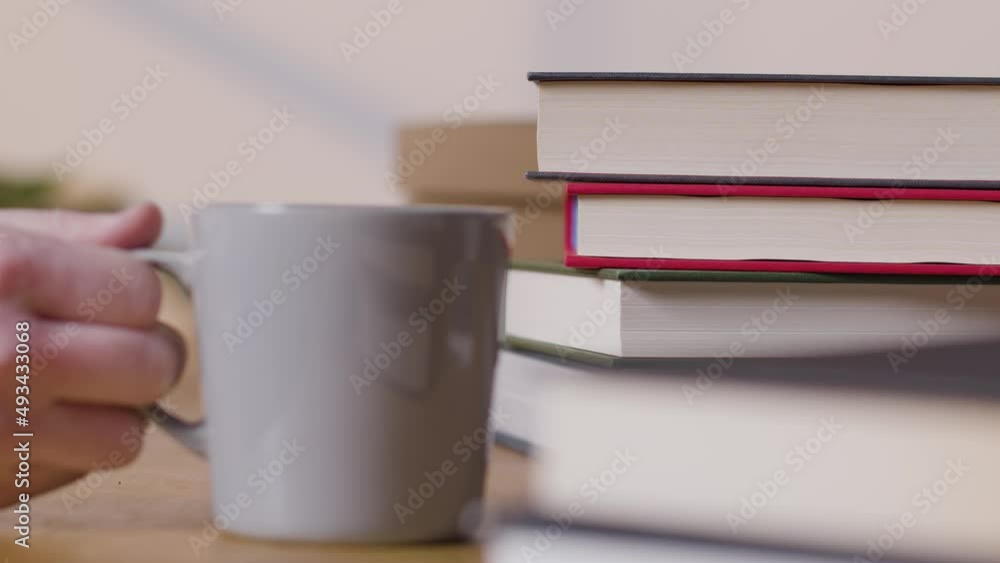 Tracking Shot of a Man Reading a Book Tracking Shot of a Man Reading a Book