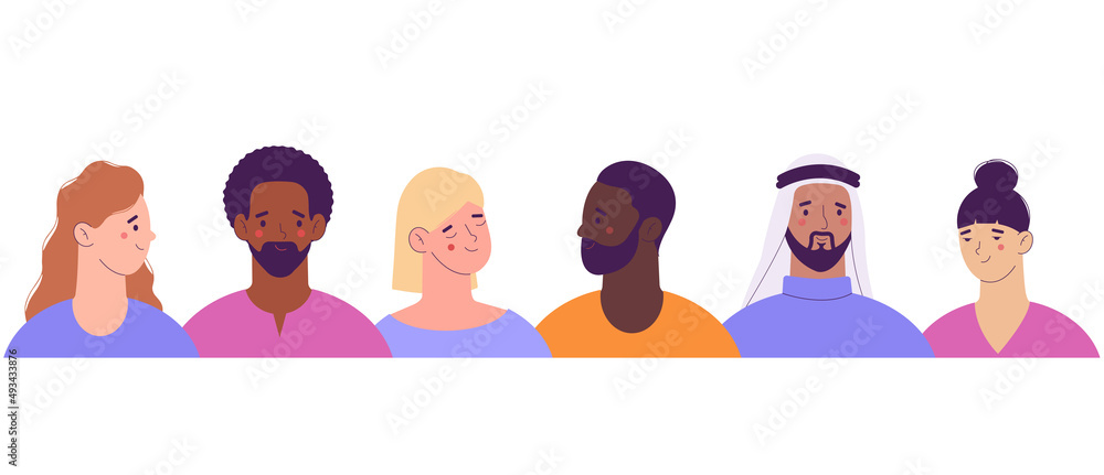 People of different nationalities and cultures. Concept of togetherness, friendship and peace. Vector illustration. People of different nationalities and cultures. Concept of togetherness, friendship and peace. Vector illustration.