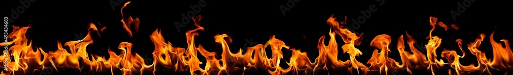 pile heat fire flame isolated black background	
