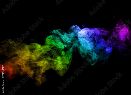 rainbow-colored dust powder explosion.  © VRVIRUS