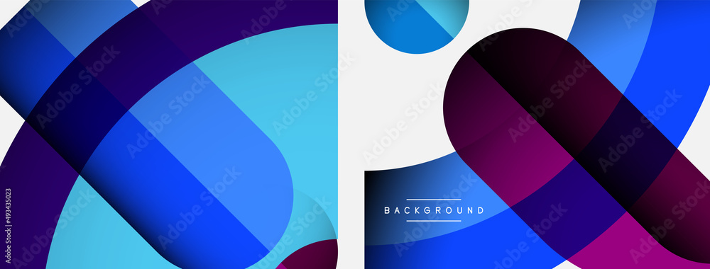 Geometric abstract background. Round shapes, circles, lines composition for wallpaper banner background or landing page Geometric abstract background. Round shapes, circles, lines composition for wallpaper banner background or landing page