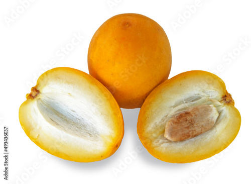 Fresh dates isolated on white background