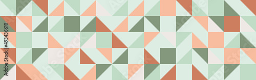 Colorful trendy triangles background in modern style, flat vector illustration. Cover of pastel shades of geometric shapes in retro texture for web design or postcard.