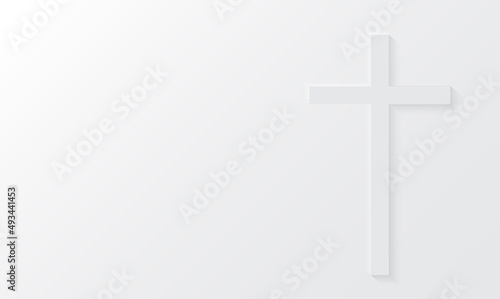 Religioush cross 3d emboss shape background,illustration EPS10.