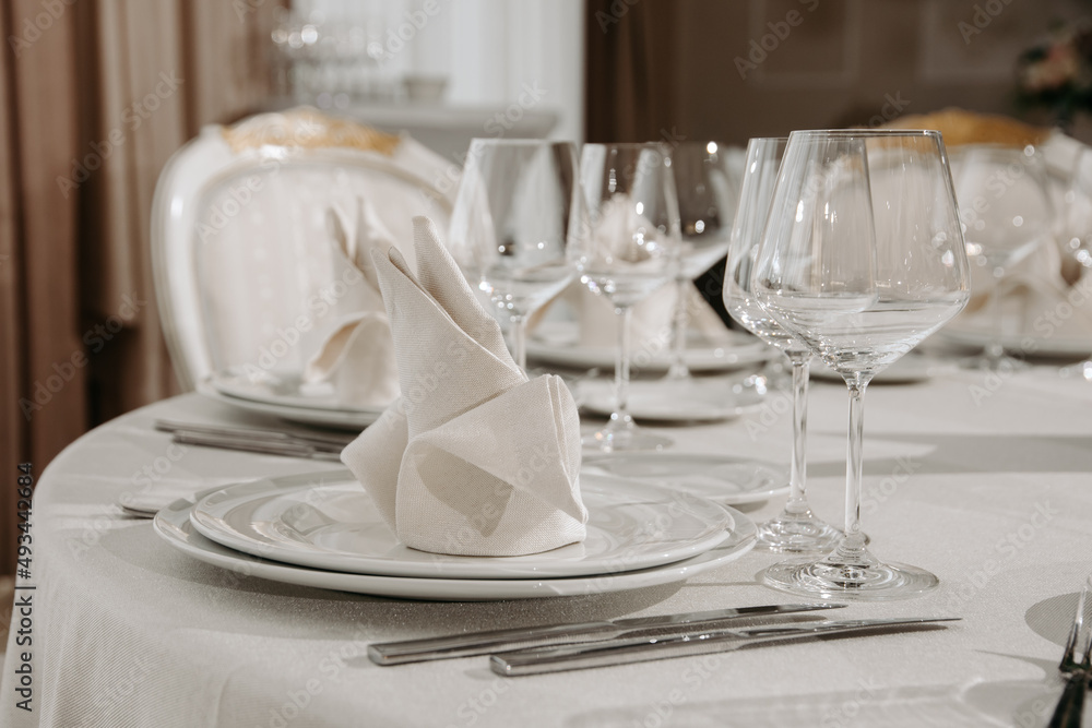 table set for a wedding reception table set for a wedding reception
