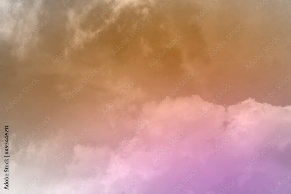 Pink sky with clouds background