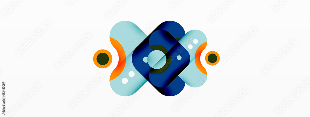 Creative geometric wallpaper. Minimal bubble arrow and circle abstract background. Techno business template for wallpaper, banner, background or landing Creative geometric wallpaper. Minimal bubble arrow and circle abstract background. Techno business template for wallpaper, banner, background or landing