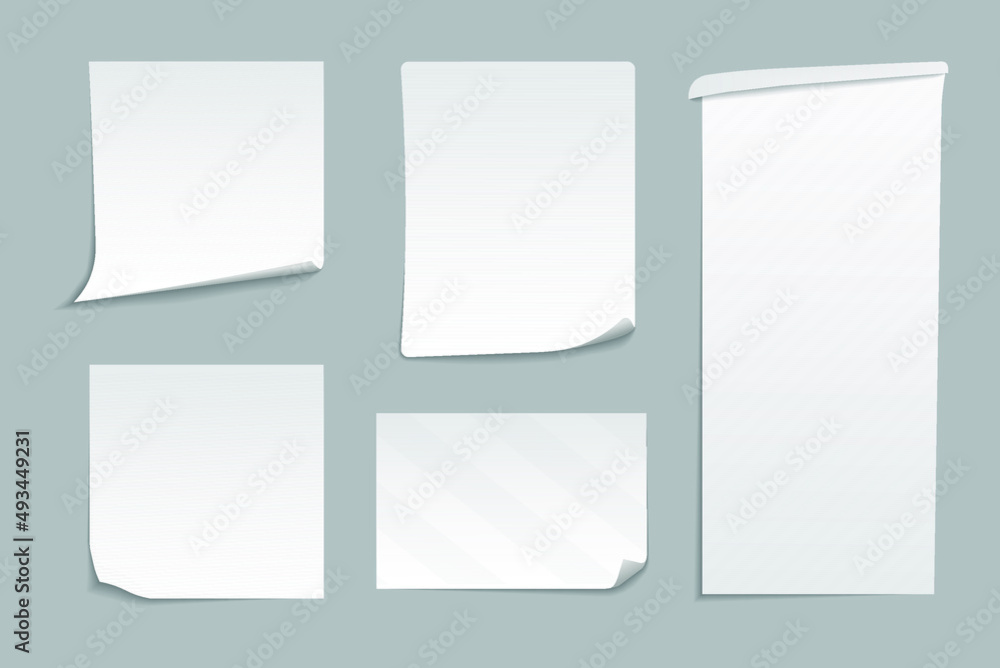 Realistic sticky notes isolated with real shadow Square sticky paper reminders with shadows paper Realistic sticky notes isolated with real shadow Square sticky paper reminders with shadows paper