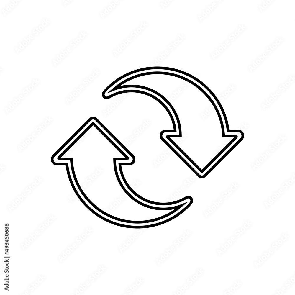 Recycle icon in line style Recycle icon in line style
