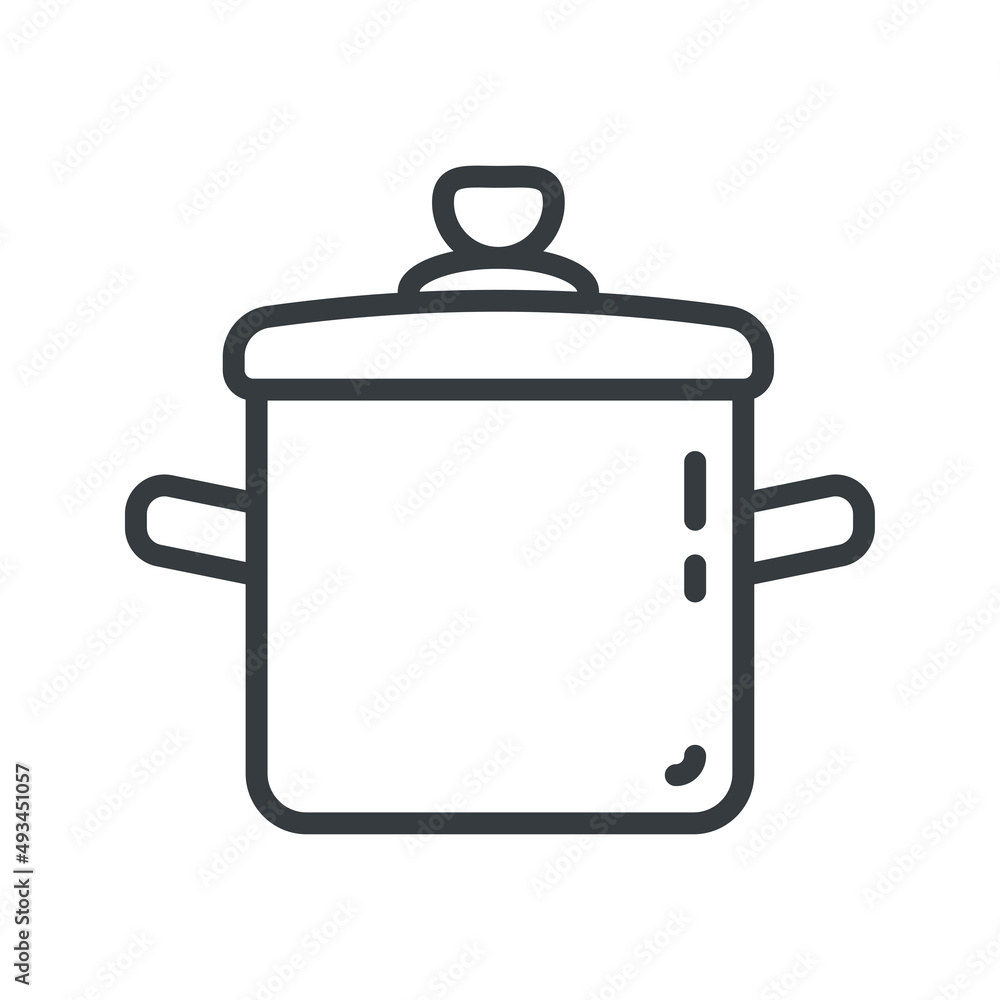 Pot vector line icon isolated on white transparent background. Pot vector line icon isolated on white transparent background.