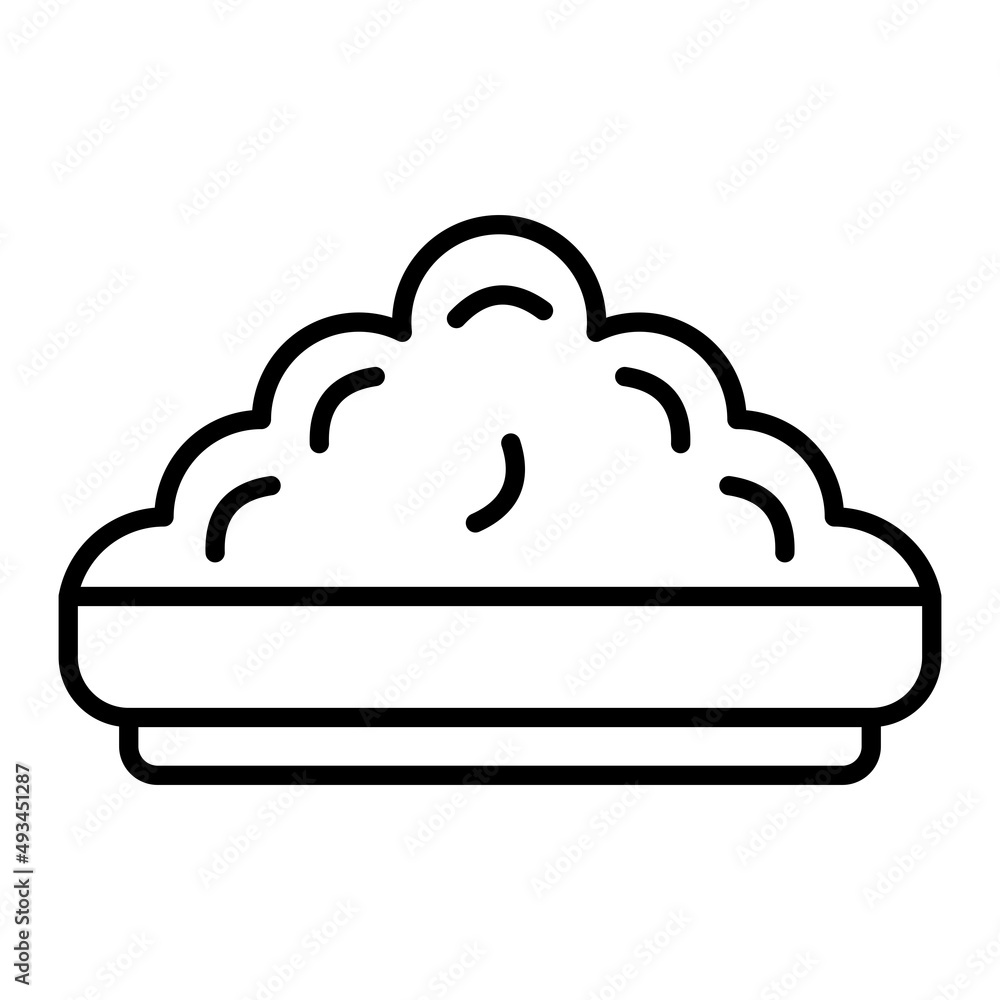 Minced Meat Vector Outline Icon Isolated On White Background Minced Meat Vector Outline Icon Isolated On White Background