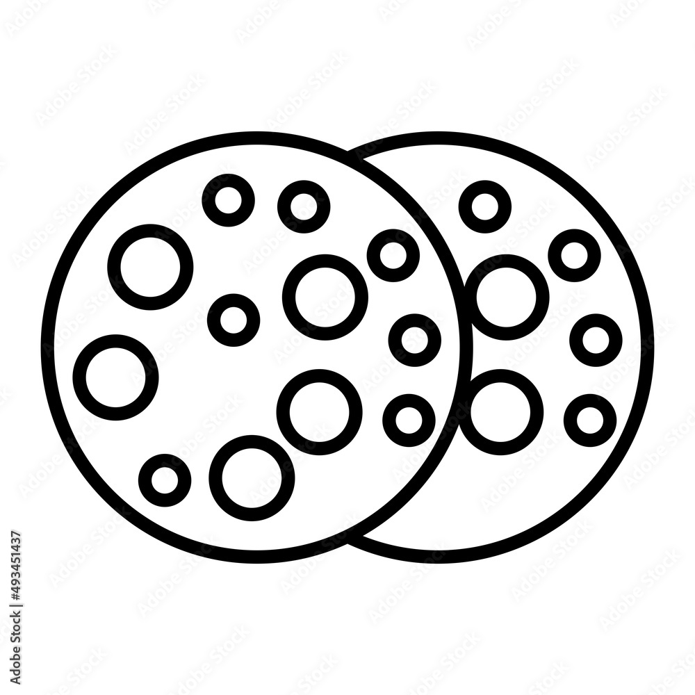 Pepperoni Vector Outline Icon Isolated On White Background Pepperoni Vector Outline Icon Isolated On White Background