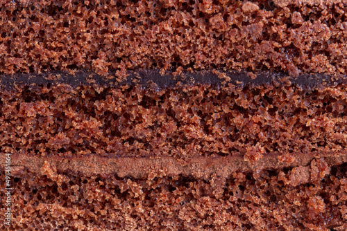 Layers of chocolate cake, background