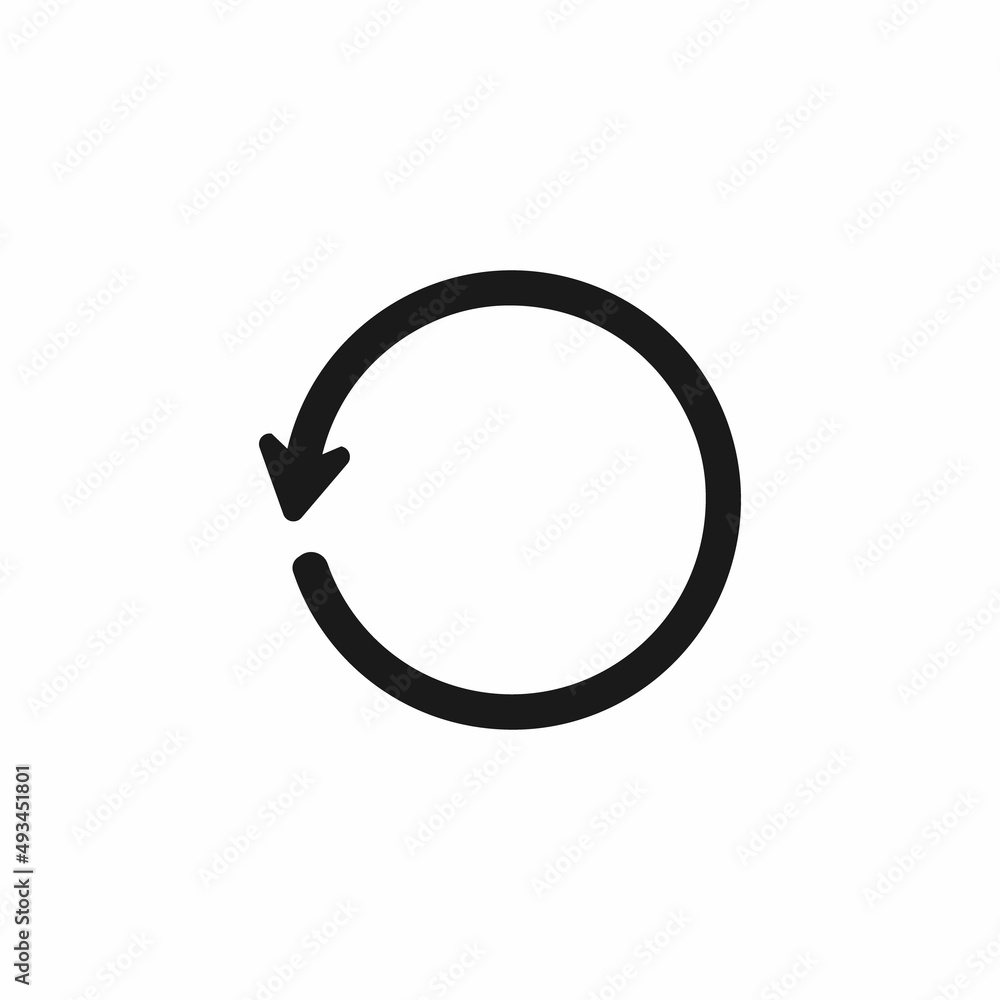 Round, circle, reload, restart vector icon Round, circle, reload, restart vector icon