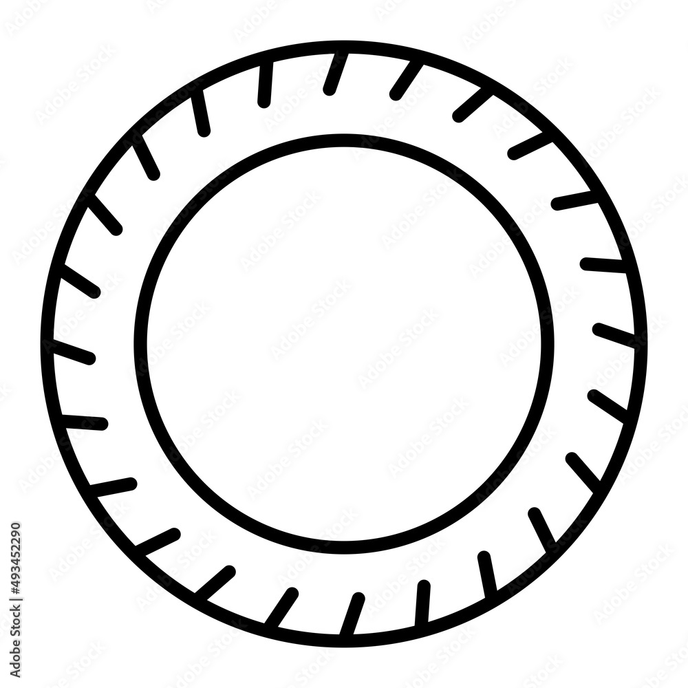 Tire Vector Outline Icon Isolated On White Background Tire Vector Outline Icon Isolated On White Background