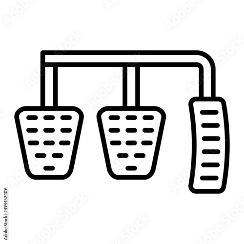 Accelerator Vector Outline Icon Isolated On White Background