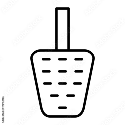 Pedal Vector Outline Icon Isolated On White Background