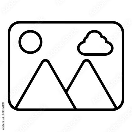 Edit Image Vector Outline Icon Isolated On White Background