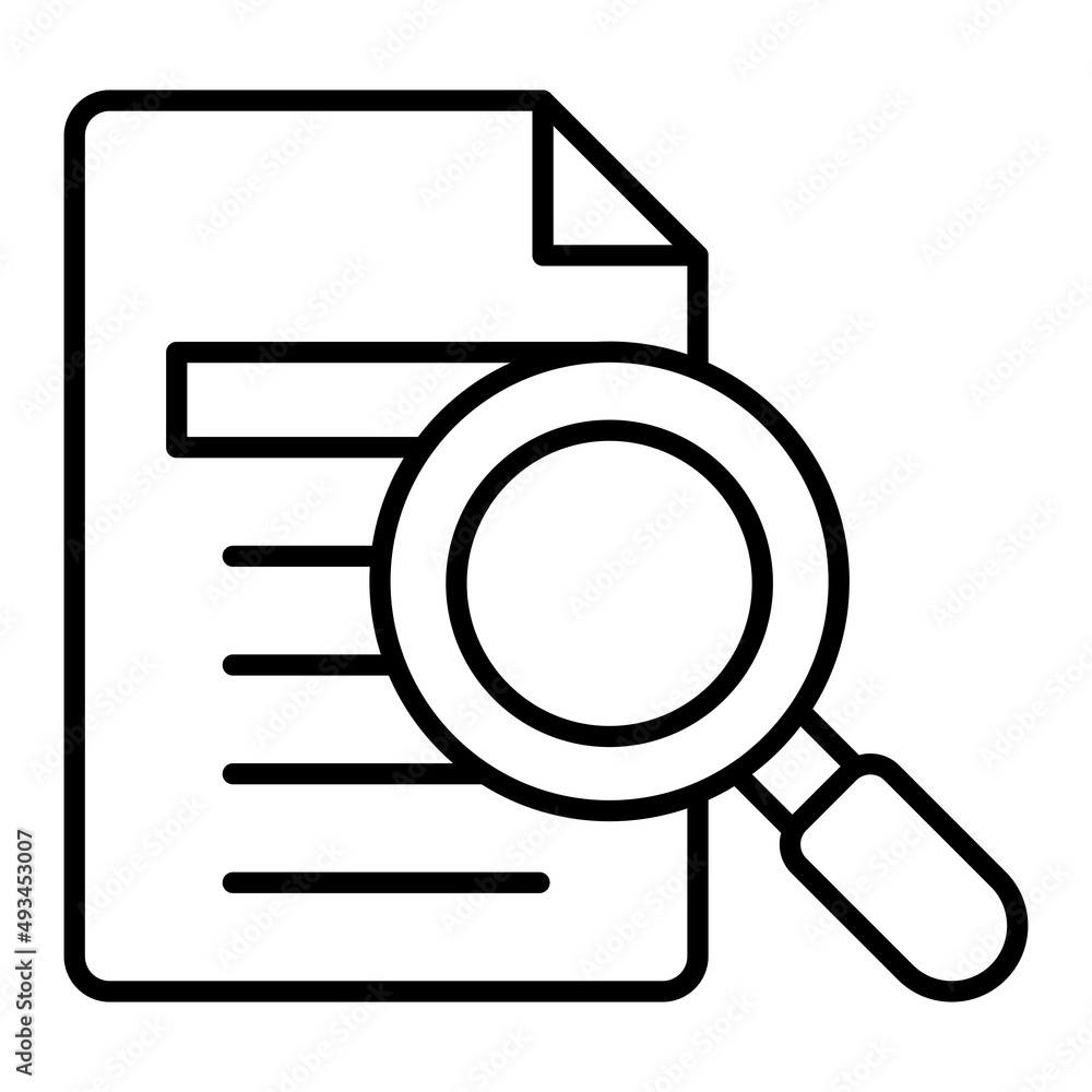 Case Study Vector Outline Icon Isolated On White Background Case Study Vector Outline Icon Isolated On White Background