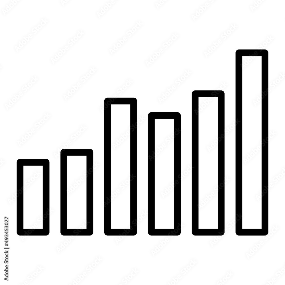 Statistic Vector Outline Icon Isolated On White Background Statistic Vector Outline Icon Isolated On White Background
