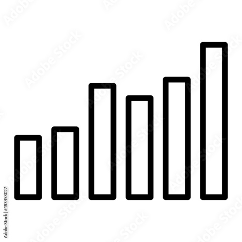 Statistic Vector Outline Icon Isolated On White Background