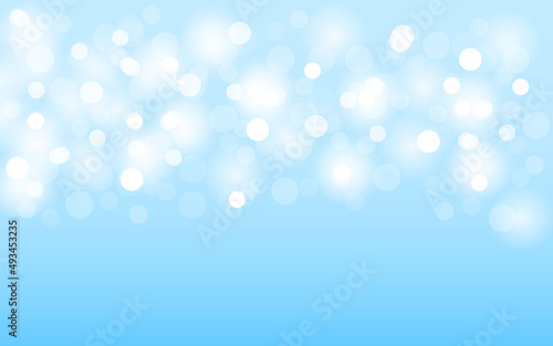 Blue bokeh light effect background design. Vector illustration.