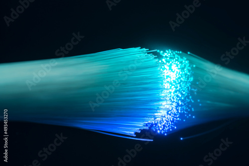 Illuminated optical fibers photo