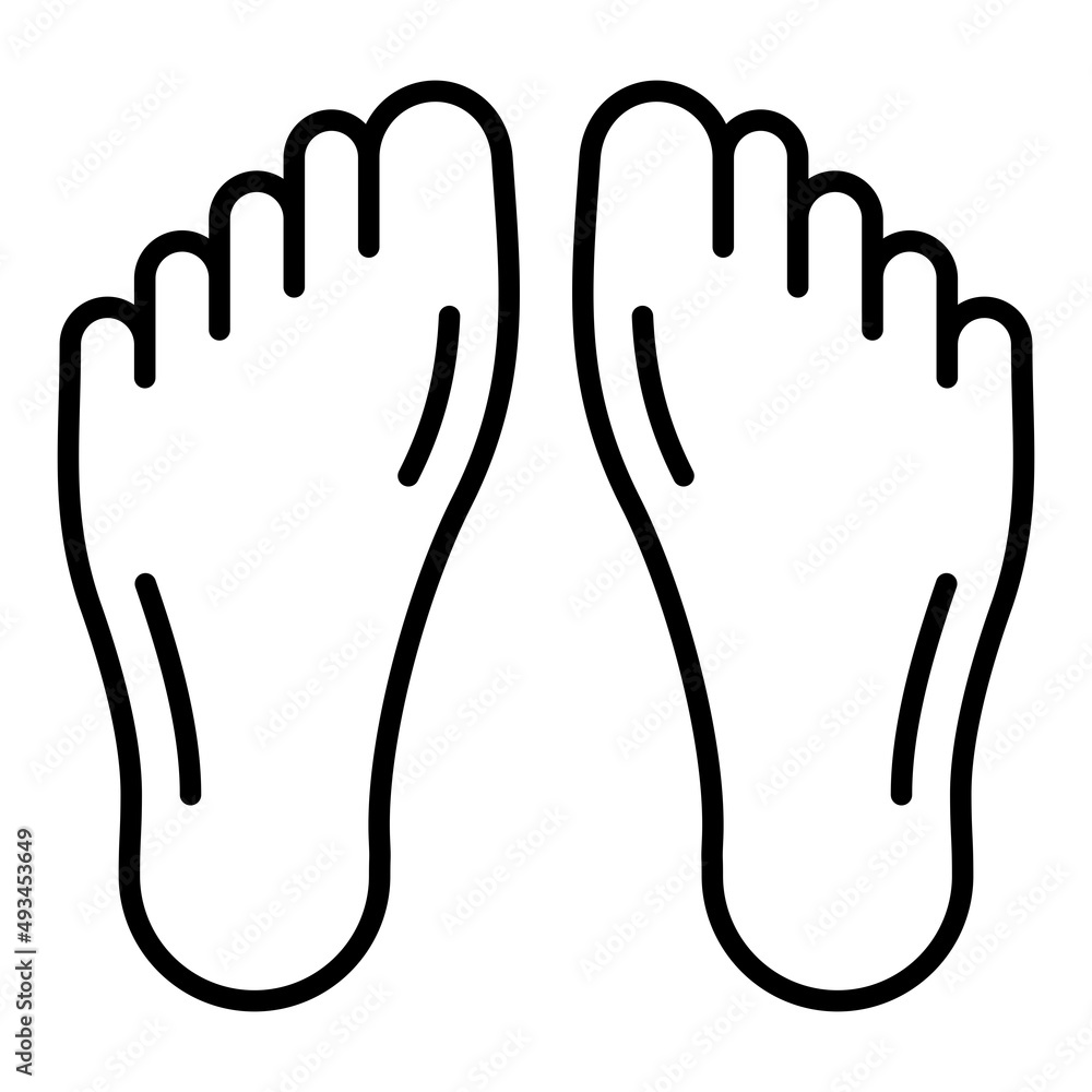 Obraz premium Soles Vector Outline Icon Isolated On White Background