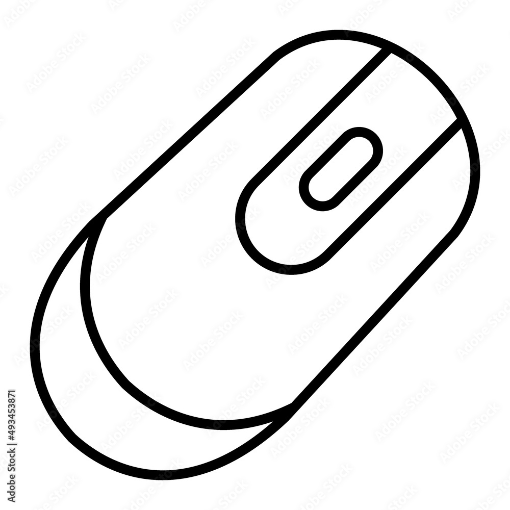 Mouse Vector Outline Icon Isolated On White Background Mouse Vector Outline Icon Isolated On White Background
