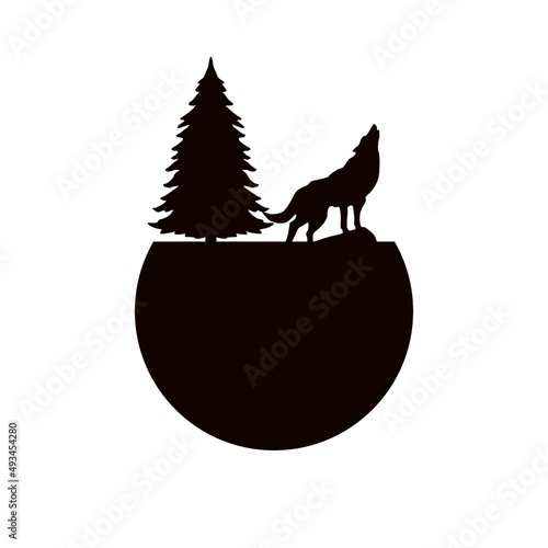 Wolf silhouette