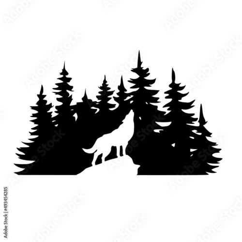 Wolf silhouette