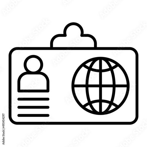 Citizenship Vector Outline Icon Isolated On White Background