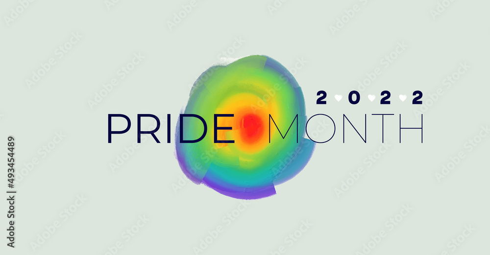 LGBT Pride Month vector concept. Vector freedom rainbow flag brush ...
