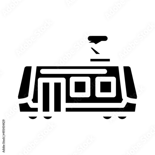 tram city transport glyph icon vector. tram city transport sign. isolated contour symbol black illustration