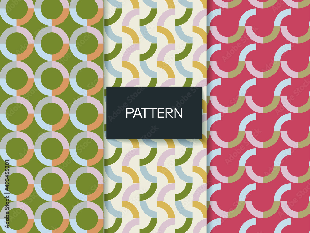 Set of geometric seamless patterns in different colors. Vector Set of geometric seamless patterns in different colors. Vector