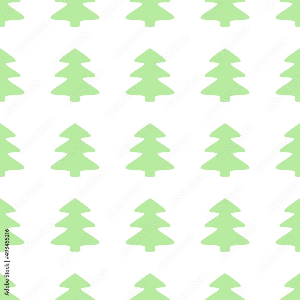 Obraz premium Seamless repeating image of a Christmas tree. Repeating patterns with Christmas trees. Background for postcards, banners, covers, albums, mobile screensavers, scrapbooking, advertising, blogs.