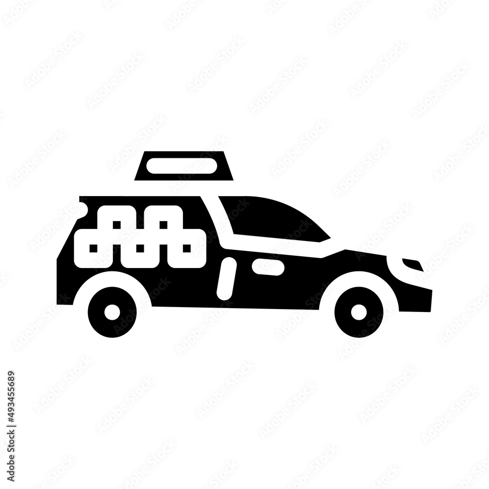 taxi car transport glyph icon vector. taxi car transport sign. isolated contour symbol black illustration