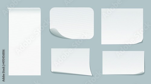 Realistic sticky notes isolated with real shadow Square sticky paper reminders with shadows paper