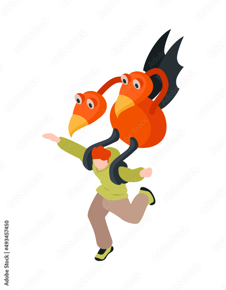 Alien Bird Man Composition Alien Bird Man Composition