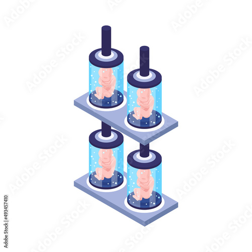 Embryo Tubes Isometric Composition