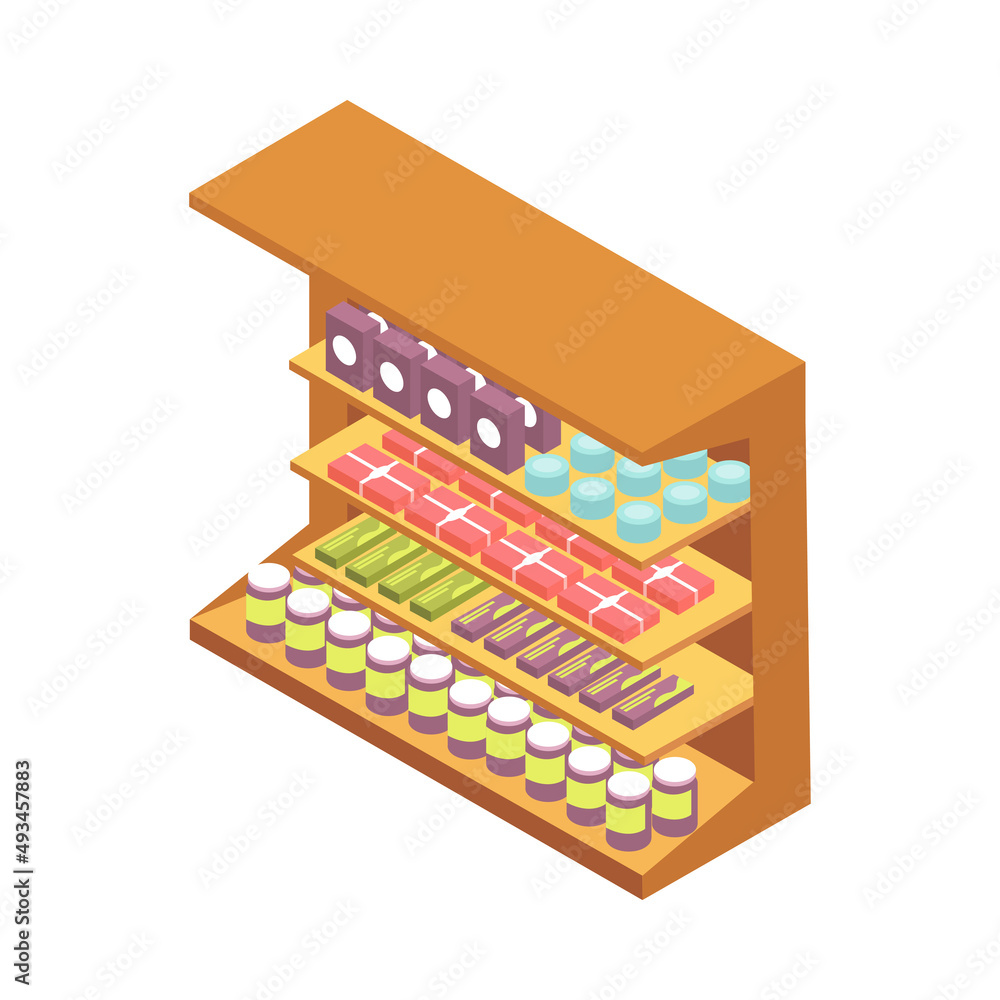 Supermarket Confectionery Cabinet Composition