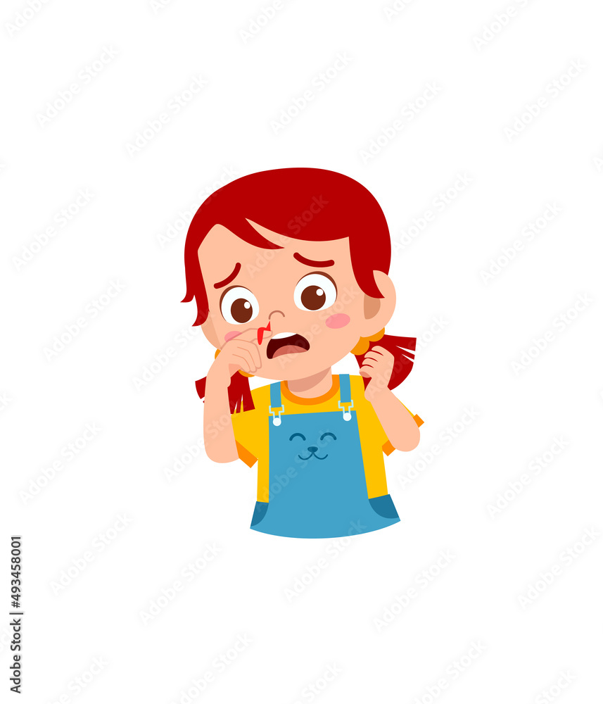 little kid get nose bleed and feel sad little kid get nose bleed and feel sad